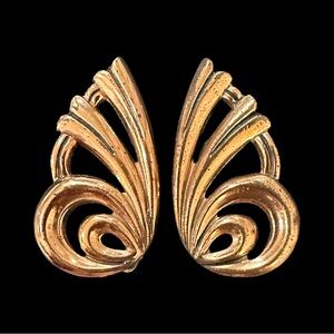 Renoir Copper Vintage Clip On Earrings Signed